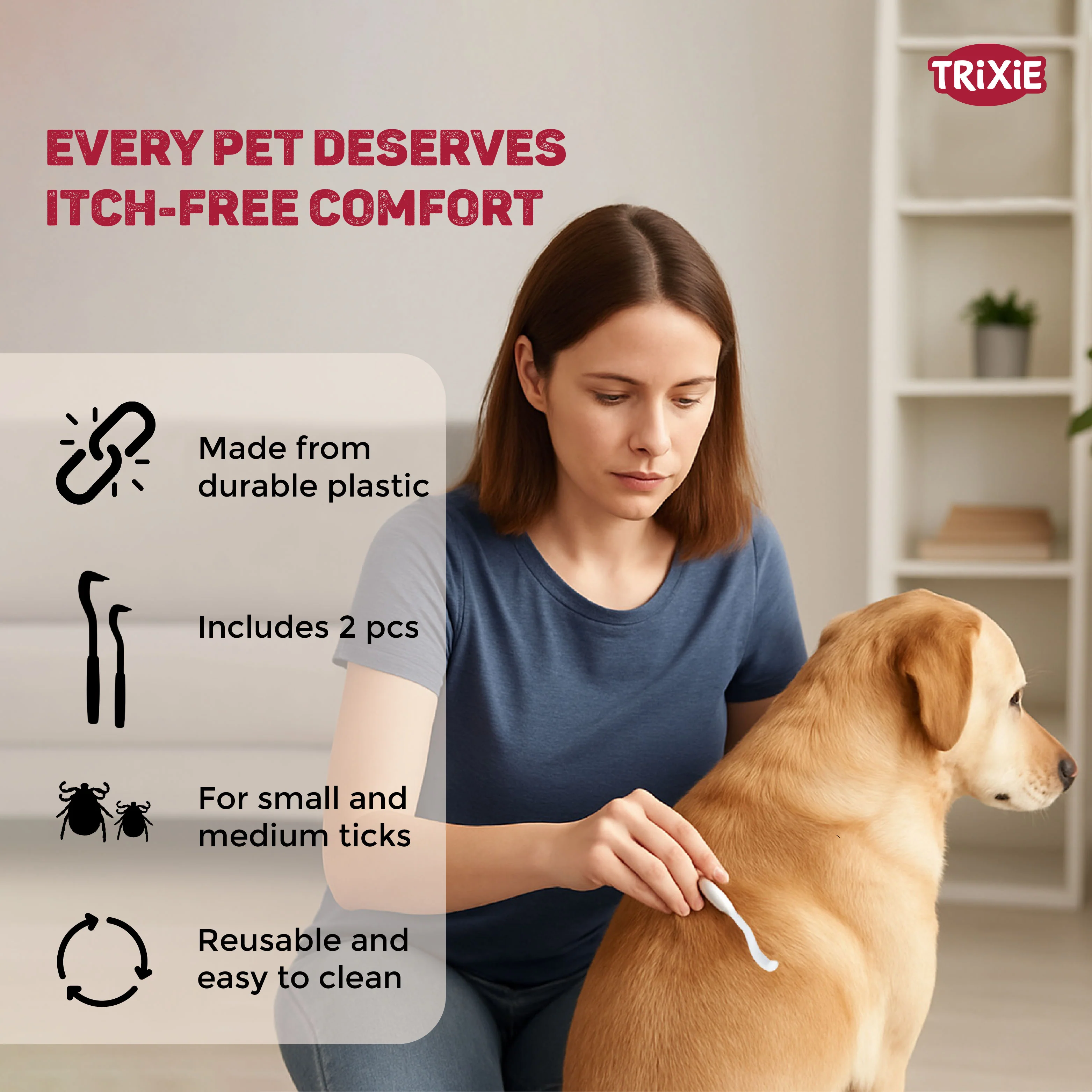 Trixie Tick Remover for Cats and Dogs (white) - Image 3
