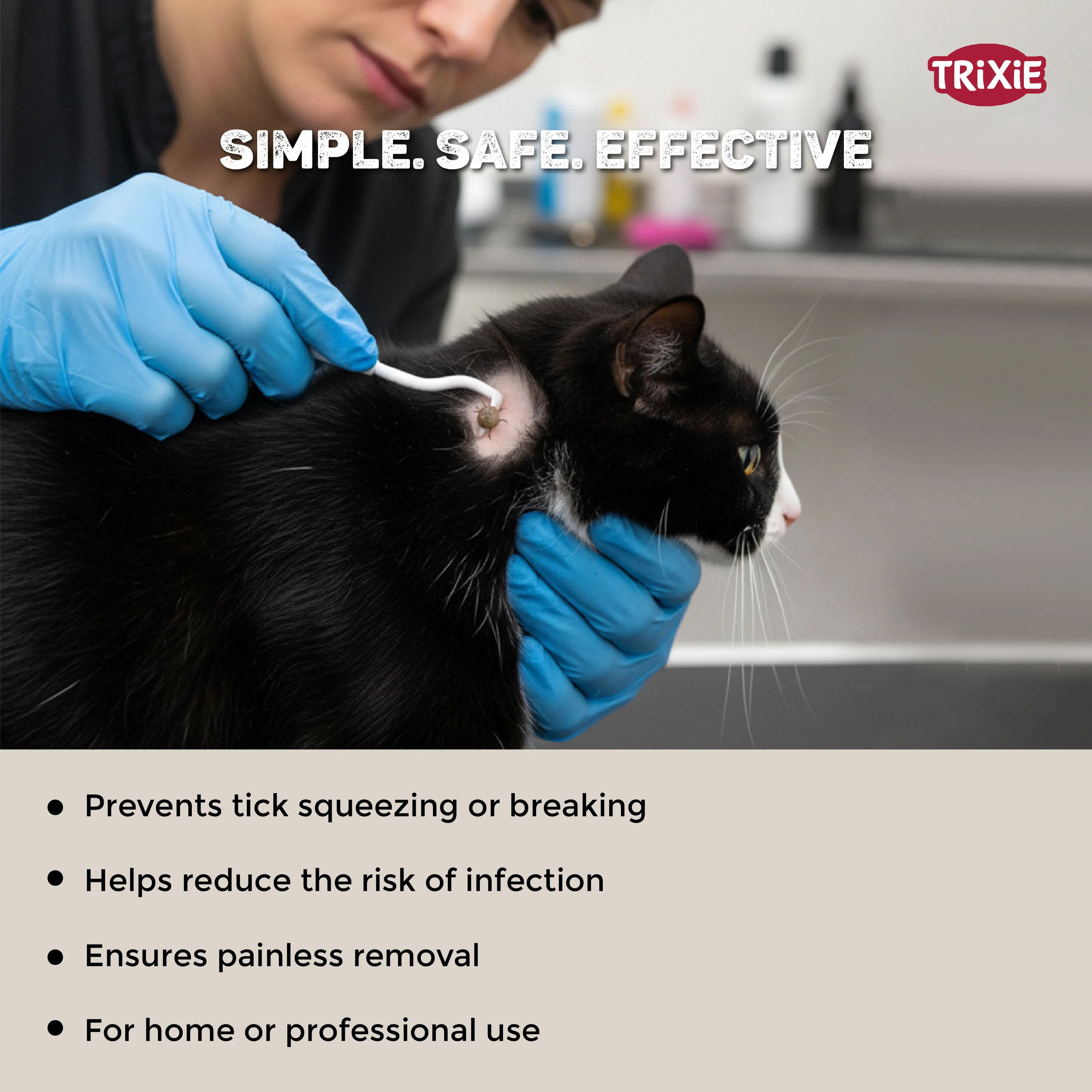 Trixie Tick Remover for Cats and Dogs (white) - Image 4
