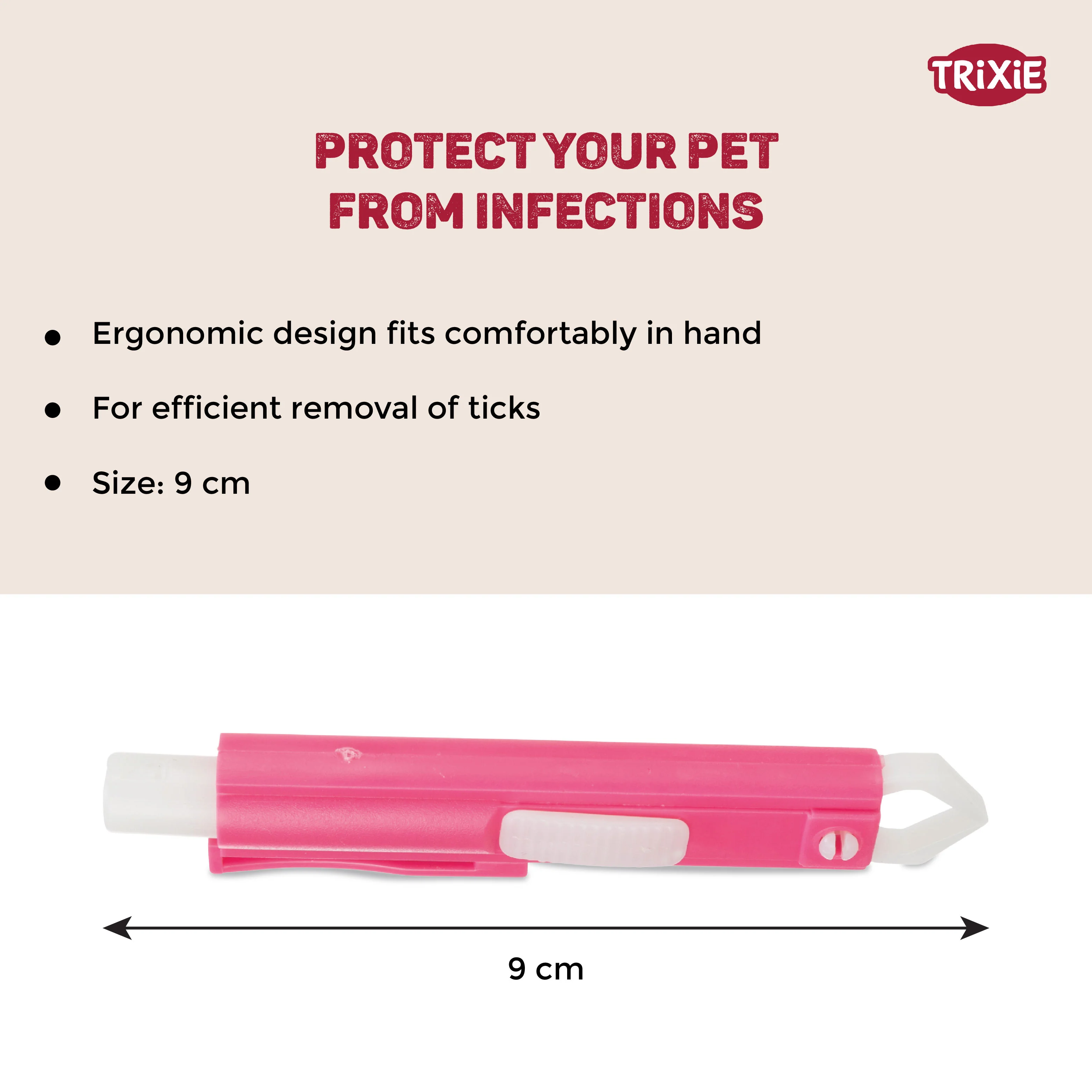 Trixie Tick Tweezers Plastic for Cats and Dogs (Black and White) - Image 5