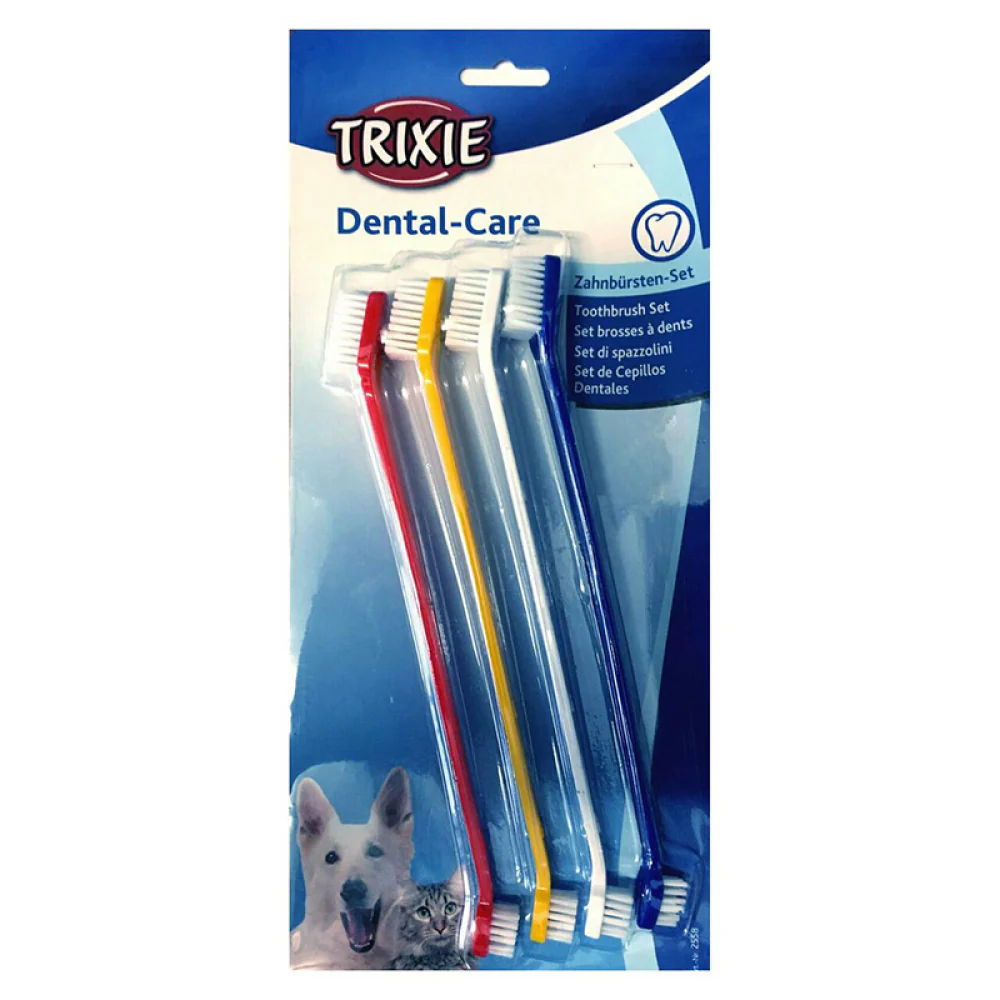 Trixie Toothbrush for Dogs and Cats (Set of 4) - Image 2
