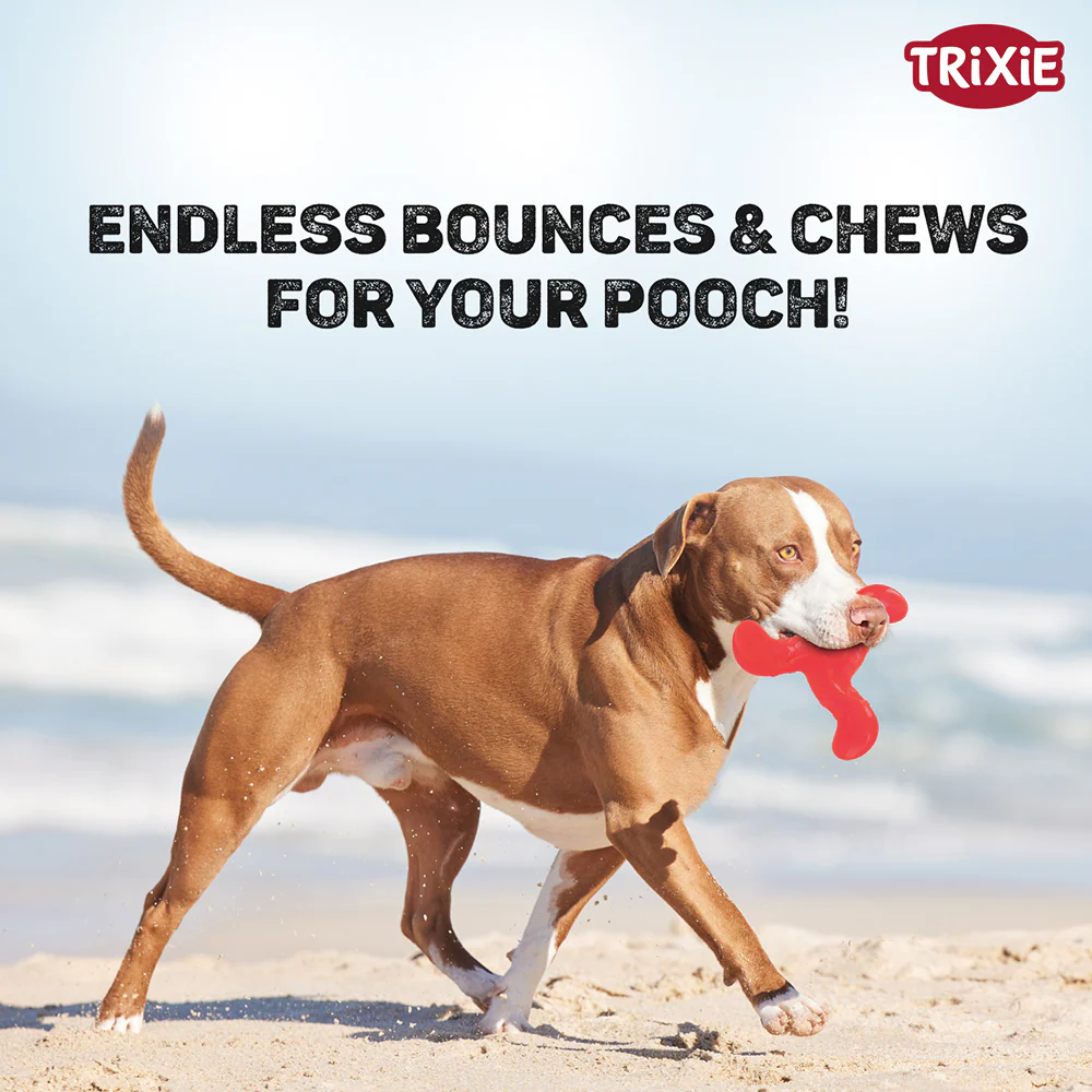 Trixie Triplex Bungee Boomerang Chew Toy for Dogs (Red) - Image 4