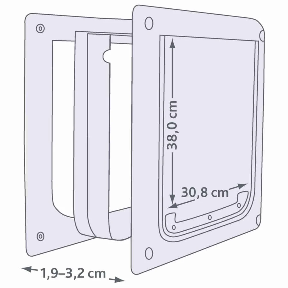 Trixie Two Way Flap with Tunnel for Dogs (White) - Image 2