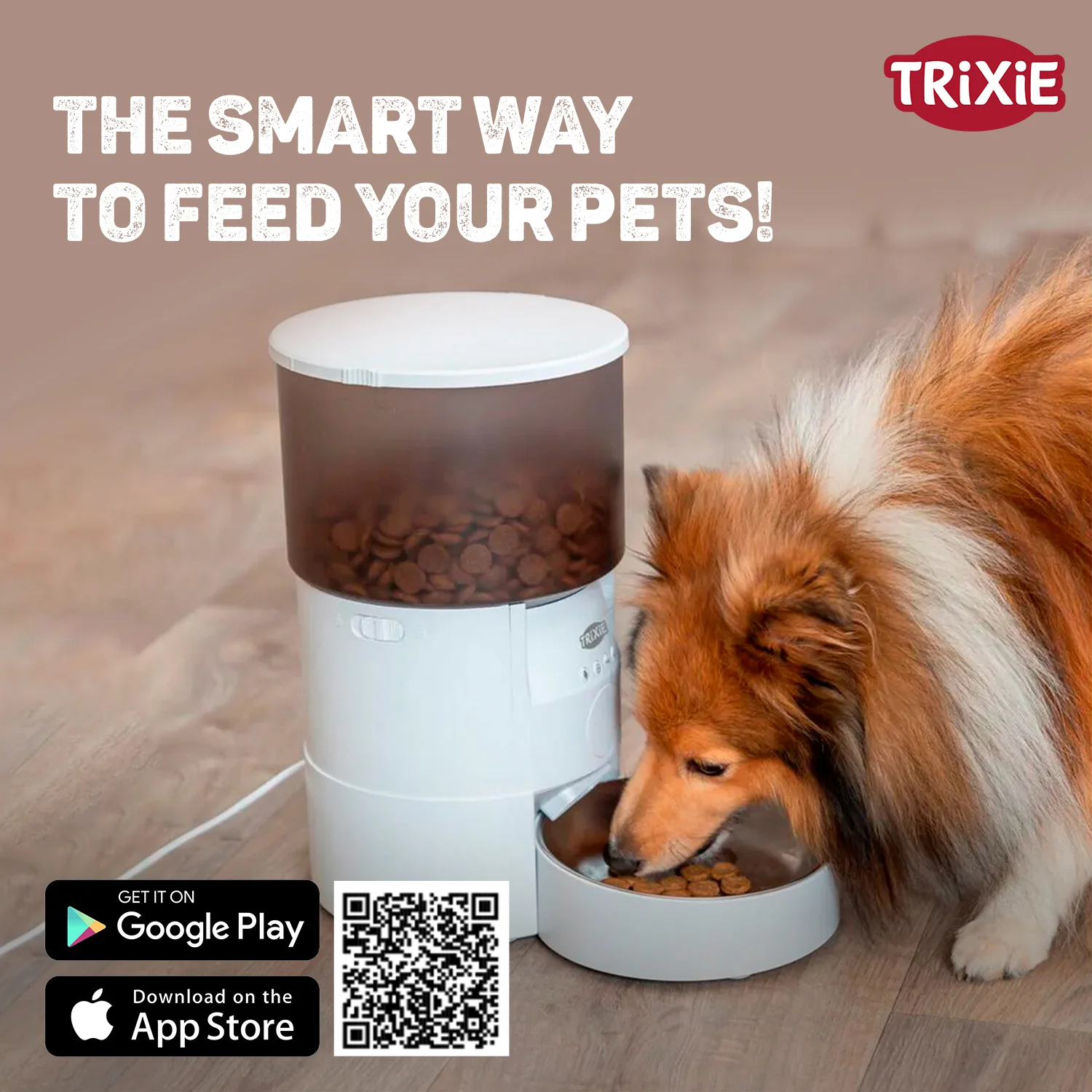 Trixie TX S Smart Automatic Food Dispenser for Dogs and Cats (White) - Image 5