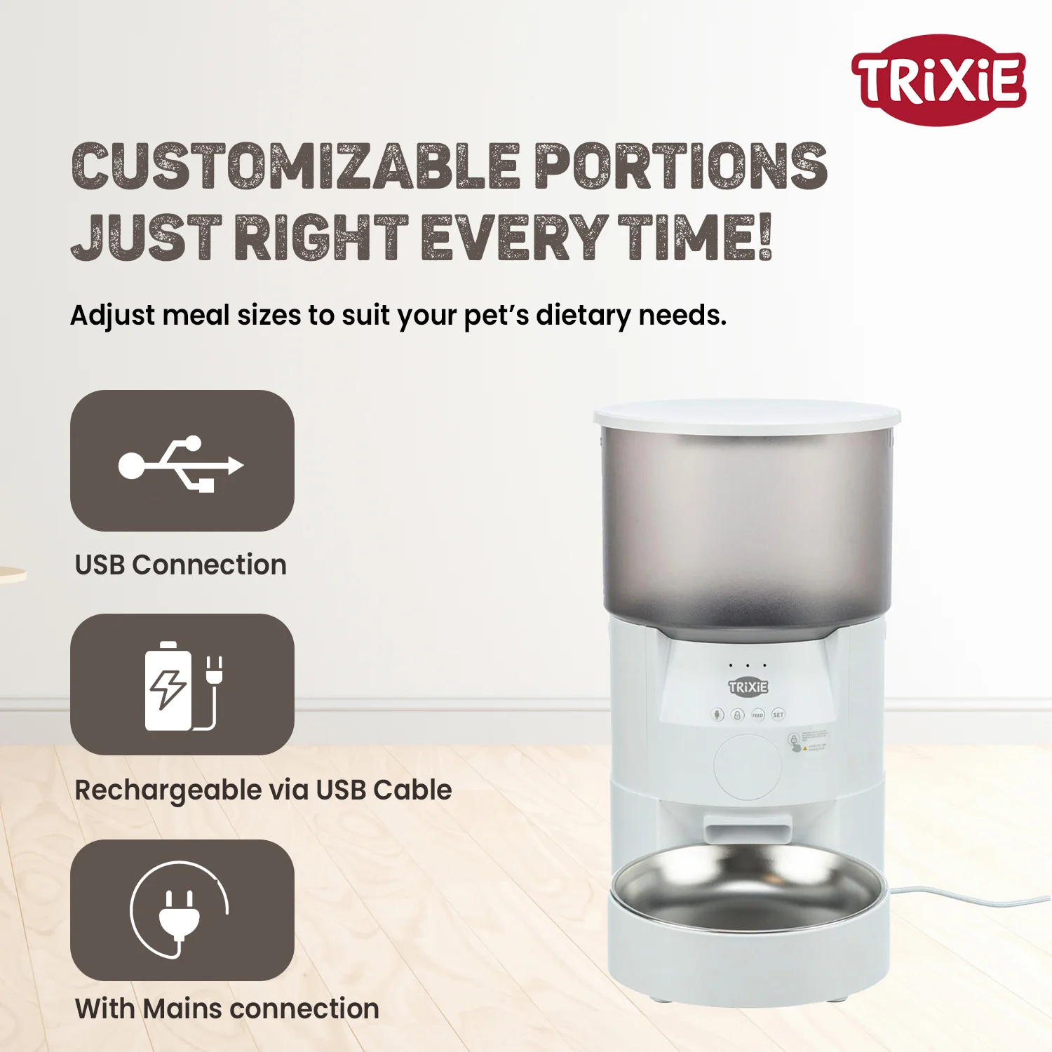 Trixie TX S Smart Automatic Food Dispenser for Dogs and Cats (White) - Image 7