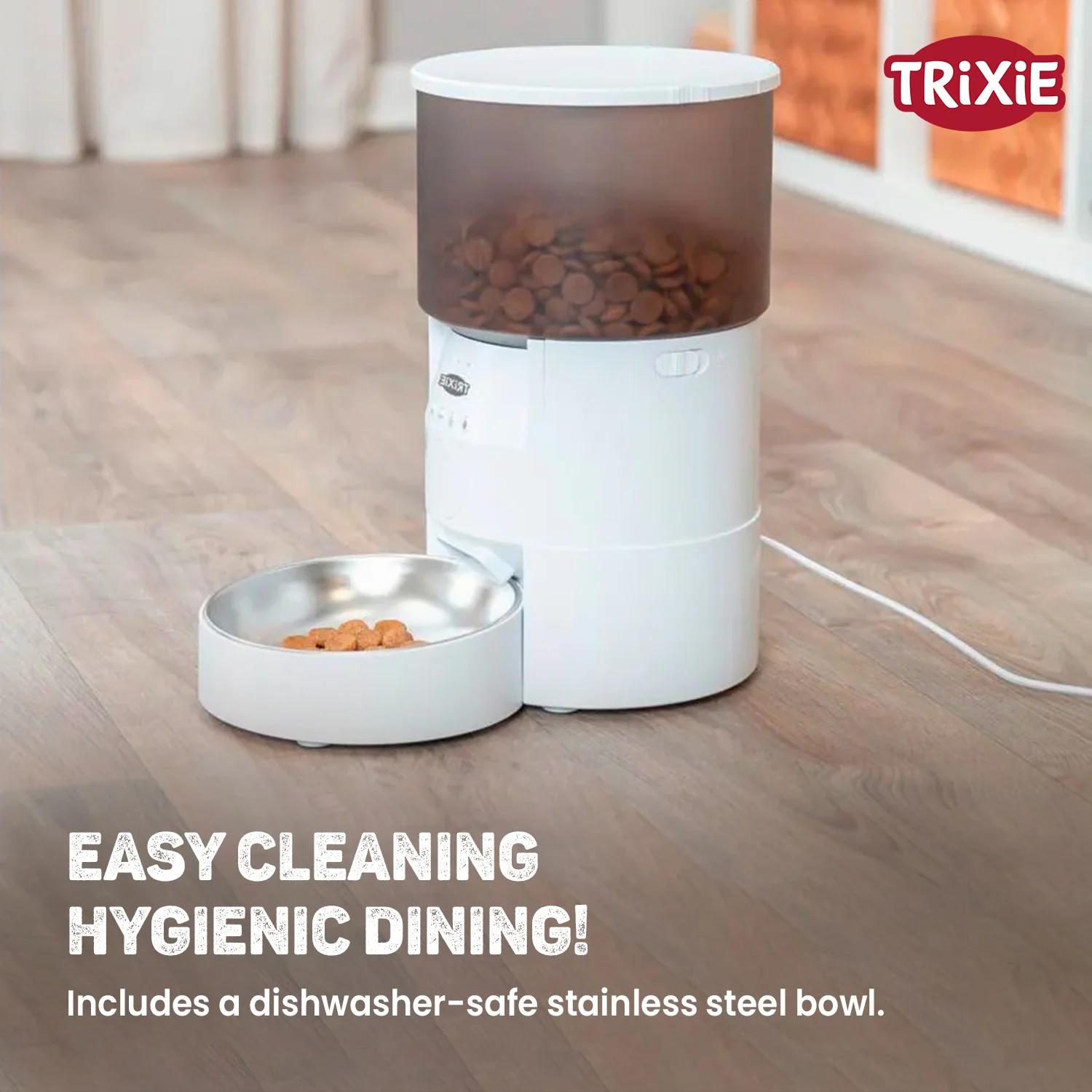 Trixie TX S Smart Automatic Food Dispenser for Dogs and Cats (White) - Image 8