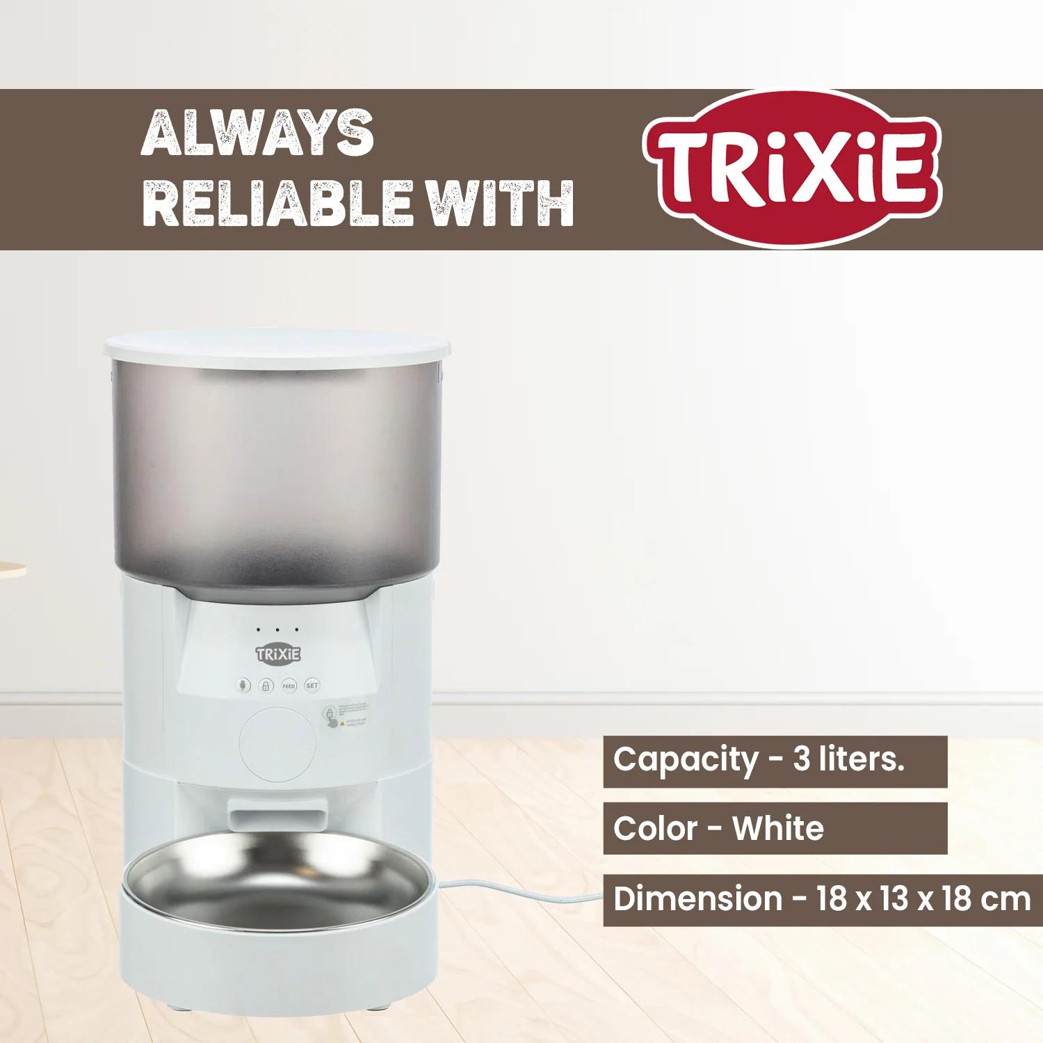 Trixie TX S Smart Automatic Food Dispenser for Dogs and Cats (White) - Image 9
