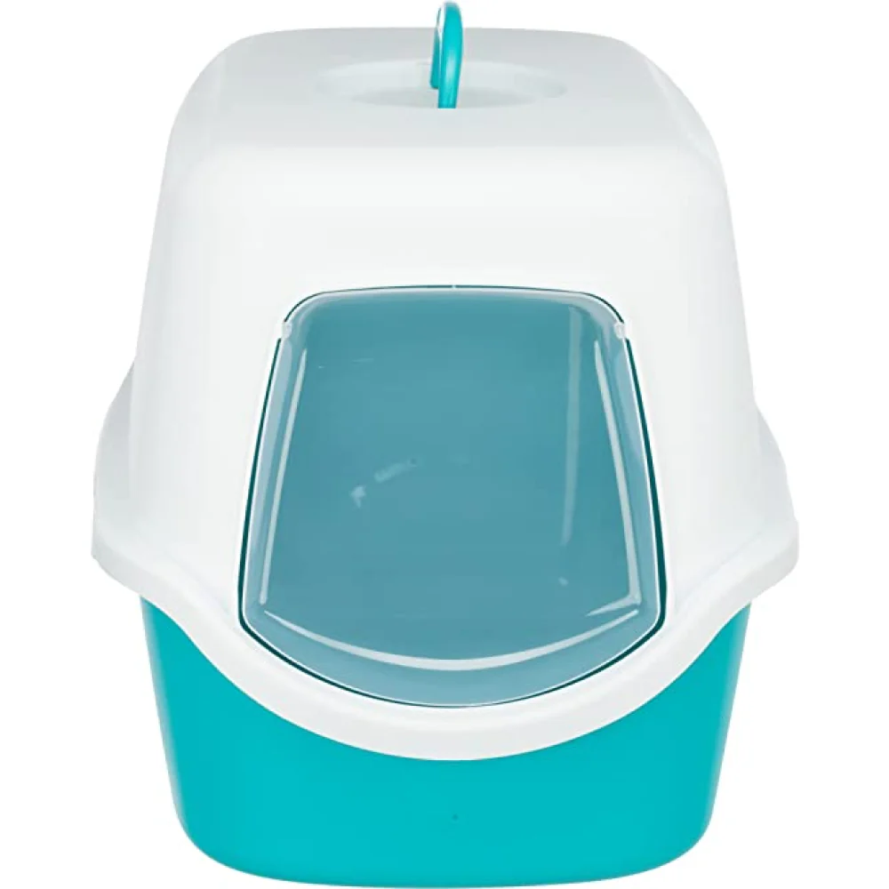 Trixie Vico Cat Litter Tray with Dome for Cats (Turquoise) - Image 4