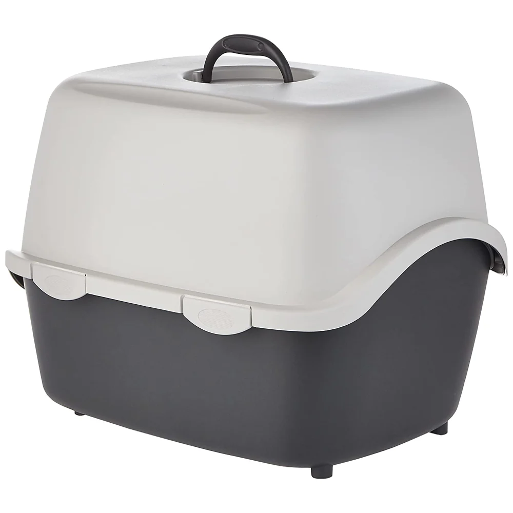 Trixie Vico Cat Litter Tray with Hood for Cats (Dark Grey) - Image 4