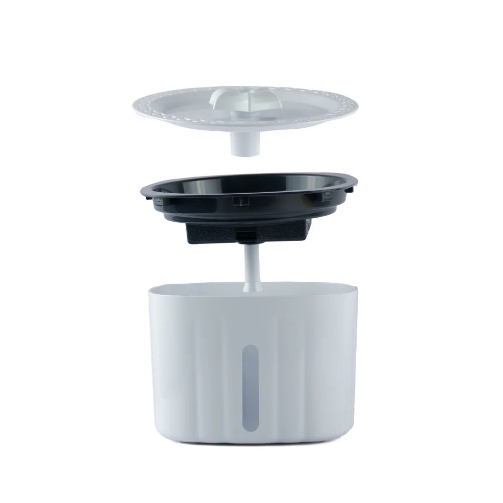 Trixie Water Drinking Fountain Flower for Dogs and Cats (White and Grey) - Image 5