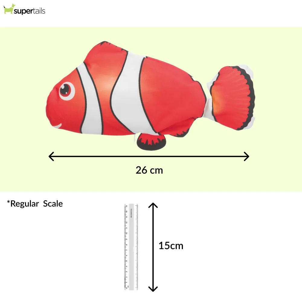 Trixie Wiggly Clown Fish Toy for Dogs (Orange) - Image 2