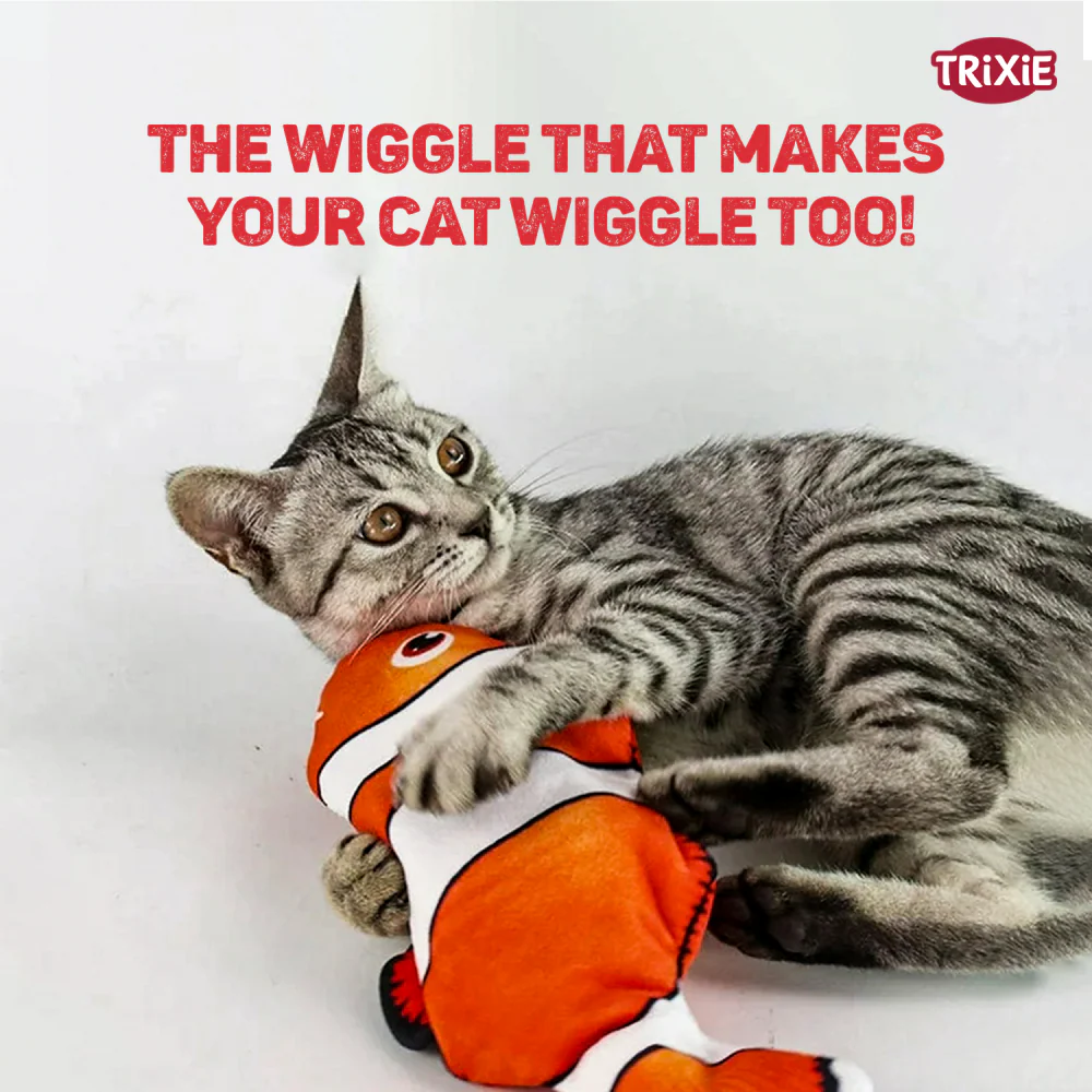 Trixie Wiggly Clown Fish Toy for Cats (Red) - Image 3