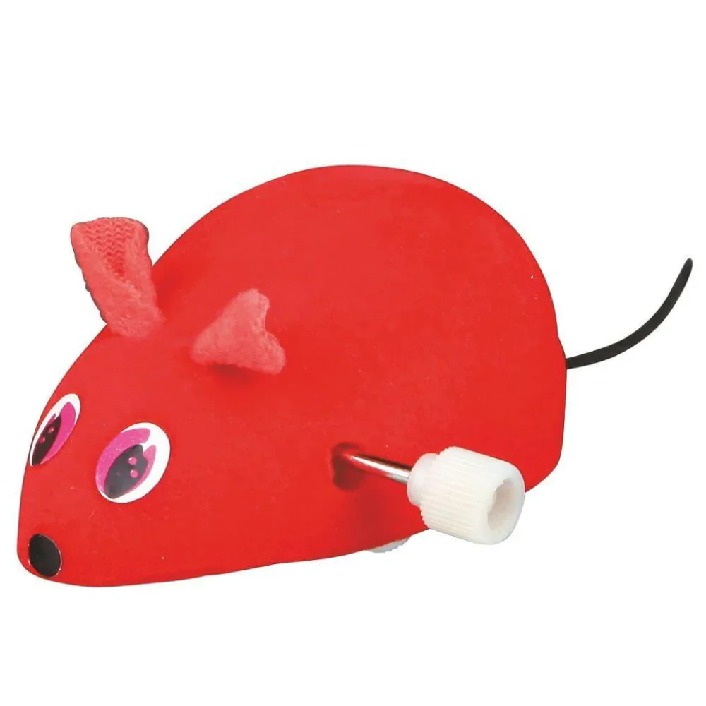 Trixie Wind Up Mouse Toy and Fofos Scandi Beetle with Wooden Stick Toy for Cats Combo - Image 2