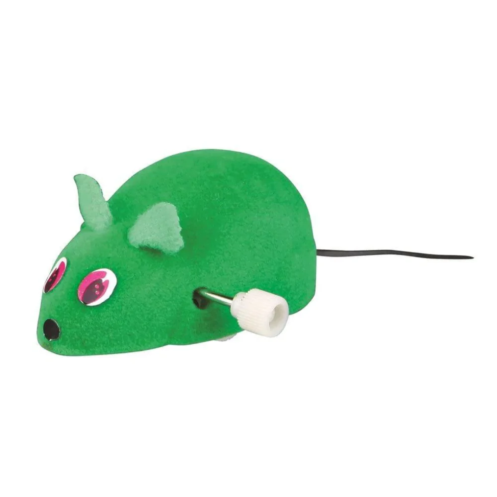 Trixie Wind Up Mouse Toy and Fofos Scandi Beetle with Wooden Stick Toy for Cats Combo - Image 3