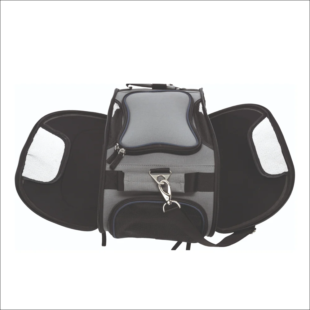 Trixie Wings Airline Carrier for Pets (Grey/Blue) - Image 4
