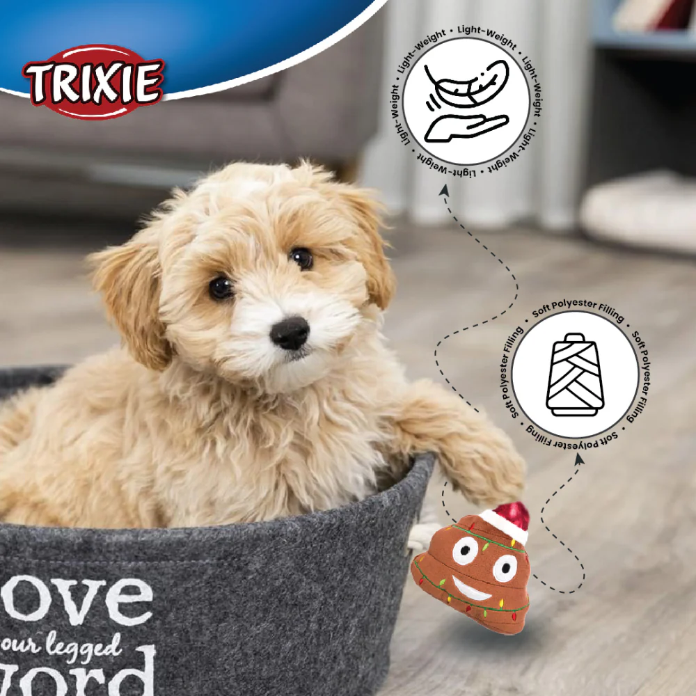 Trixie Xmas Emoticon Plush Toy for Dogs - Image 5