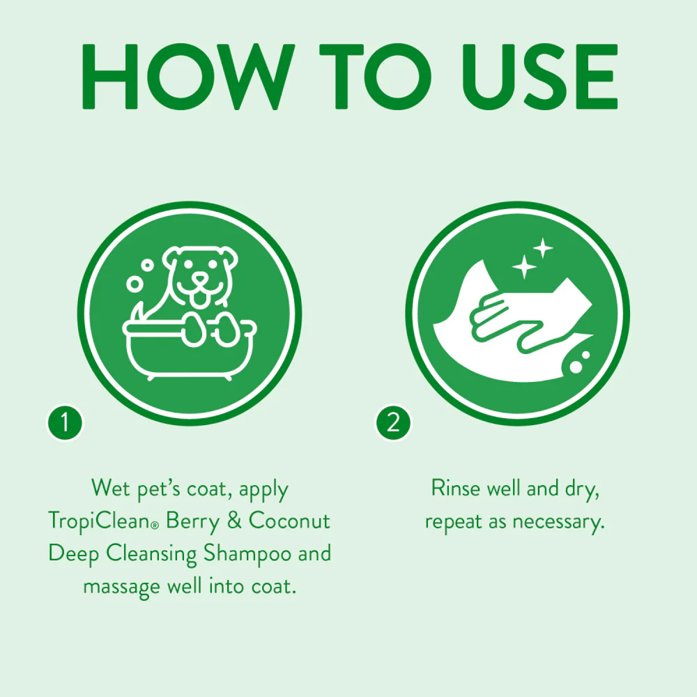Tropiclean Berry and Coconut Deep Cleaning Shampoo for Dogs and Cats - Image 11