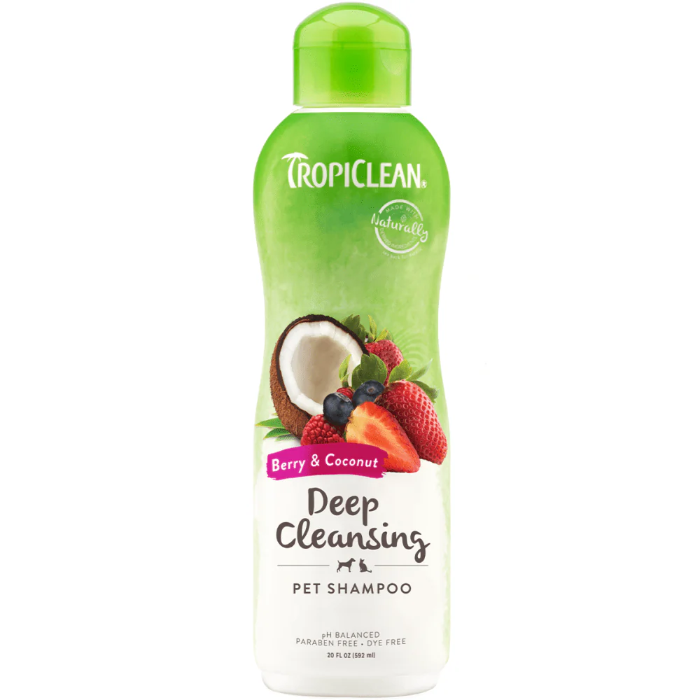 Tropiclean Berry and Coconut Deep Cleaning Shampoo for Dogs and Cats - Image 2