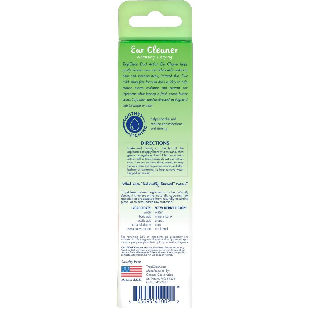 Tropiclean Dual Action Ear Cleaner for Dogs and Cats - Image 2