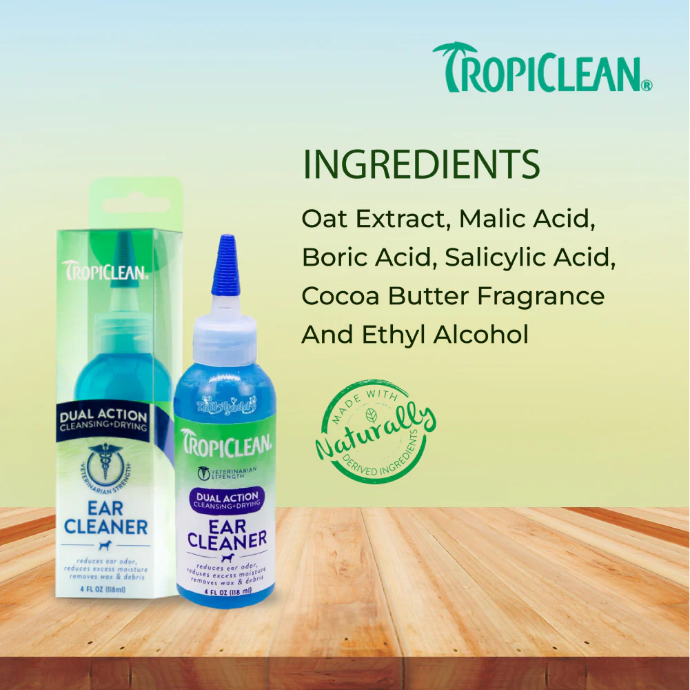 Tropiclean Dual Action Ear Cleaner for Dogs and Cats - Image 4
