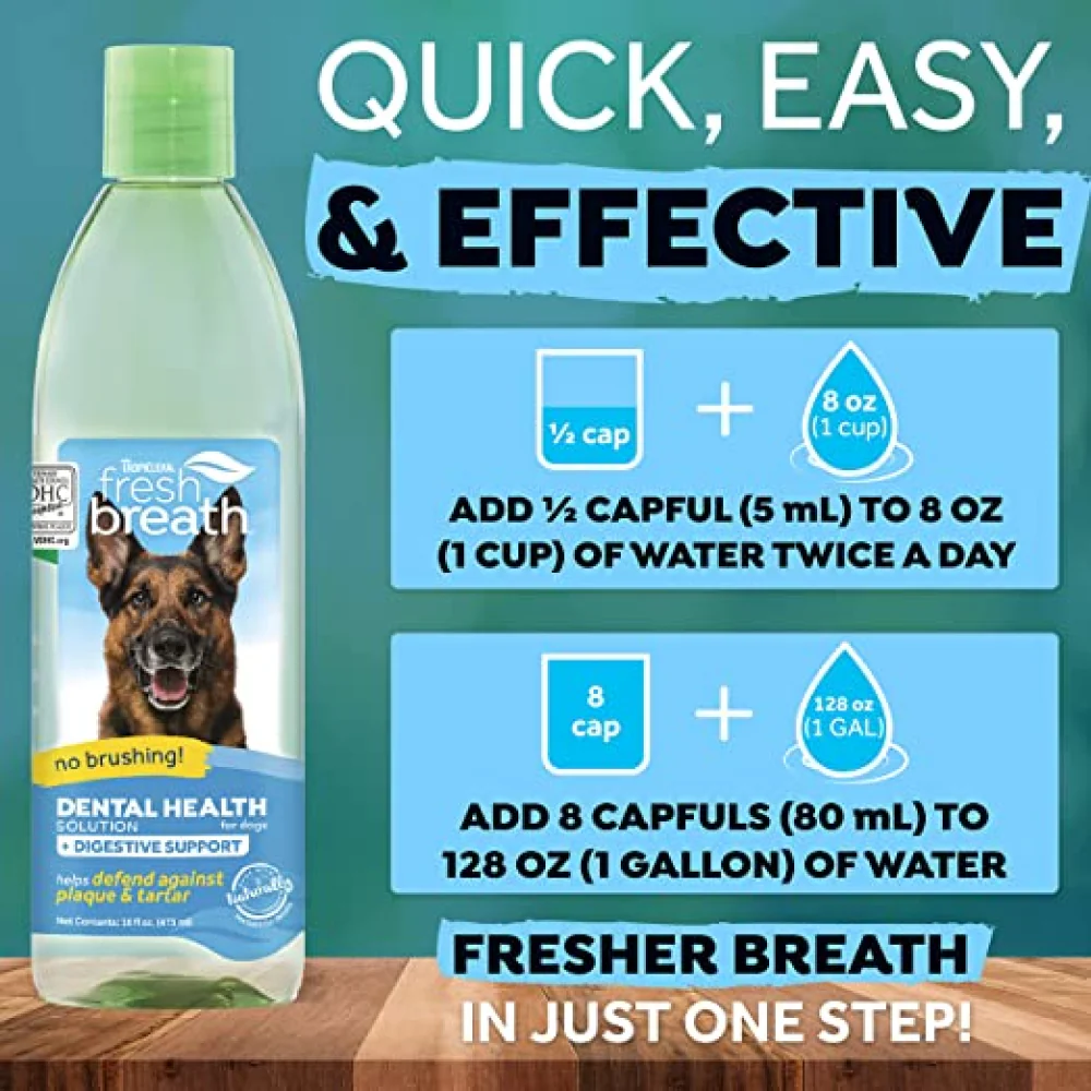 Tropiclean Fresh Breath Digestive Support Water Additive for Dogs - Image 5