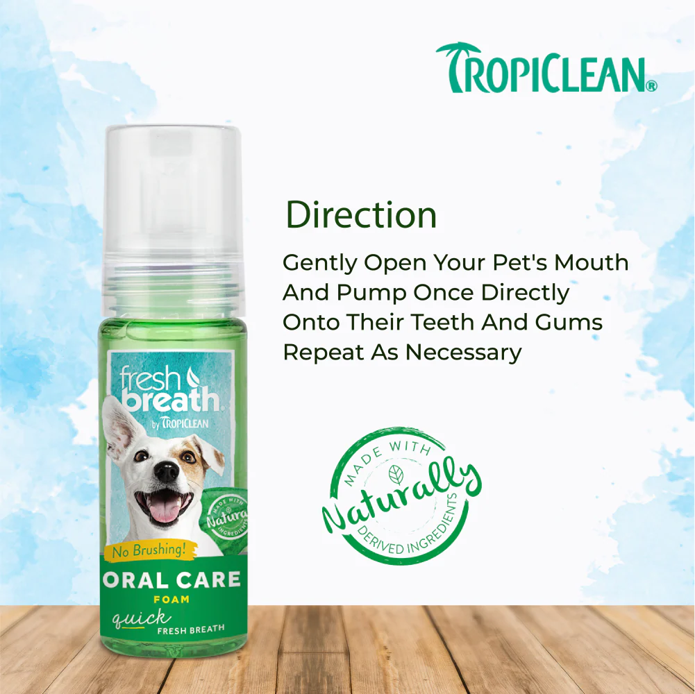 Tropiclean Fresh Breath Oral Care Foam For Dogs - Image 5
