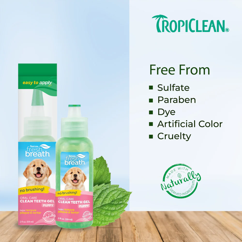 Tropiclean Fresh Breath Puppy Clean Teeth Gel for Dogs - Image 4