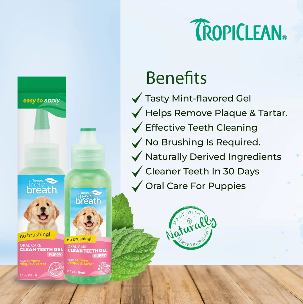 Tropiclean Fresh Breath Puppy Clean Teeth Gel for Dogs - Image 5