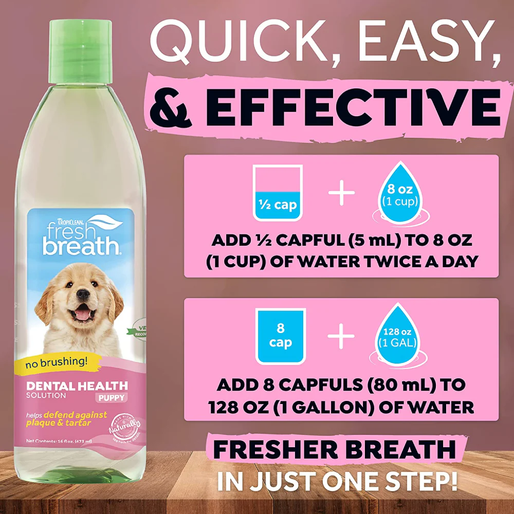 Tropiclean Fresh Breath Puppy Water Additive for Dogs - Image 3