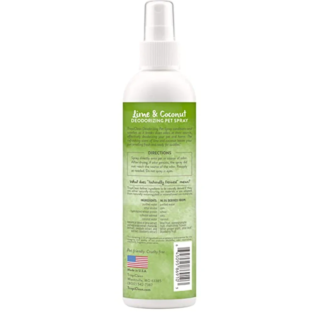 Tropiclean Lime & Coconut Deodorizing Pet Spray for Dogs and Cats - Image 2