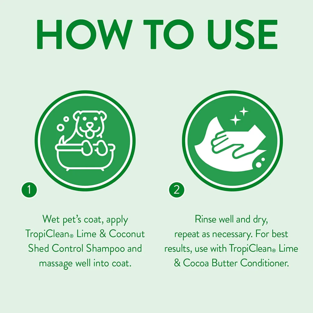 Tropiclean Lime & Coconut Shed Control Shampoo for Dogs and Cats - Image 5