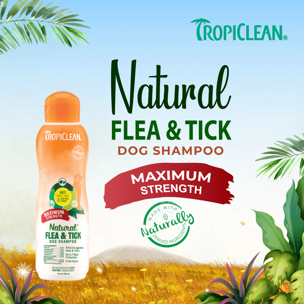 Tropiclean Maximum Strength Natural Flea & Tick Shampoo for Dogs - Image 8