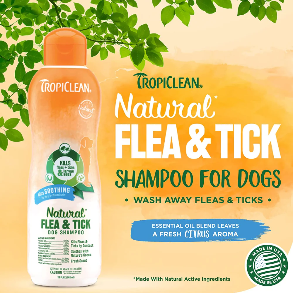 Tropiclean Natural Flea and Tick Plus Soothing Shampoo for Dogs - Image 11