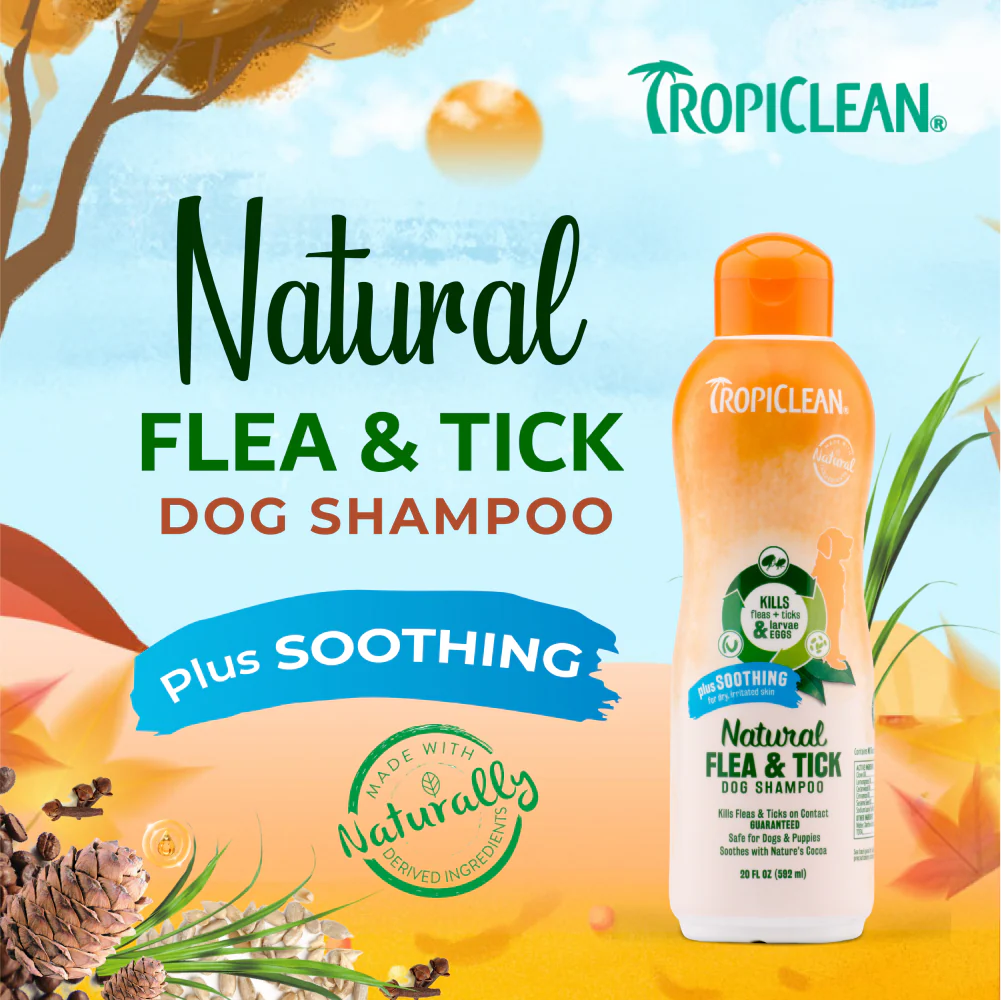 Tropiclean Natural Flea and Tick Plus Soothing Shampoo for Dogs - Image 12