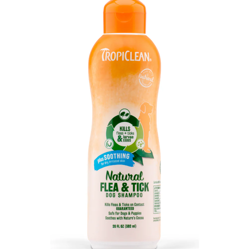 Tropiclean Natural Flea and Tick Plus Soothing Shampoo for Dogs - Image 2