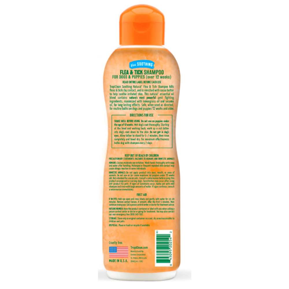 Tropiclean Natural Flea and Tick Plus Soothing Shampoo for Dogs - Image 3