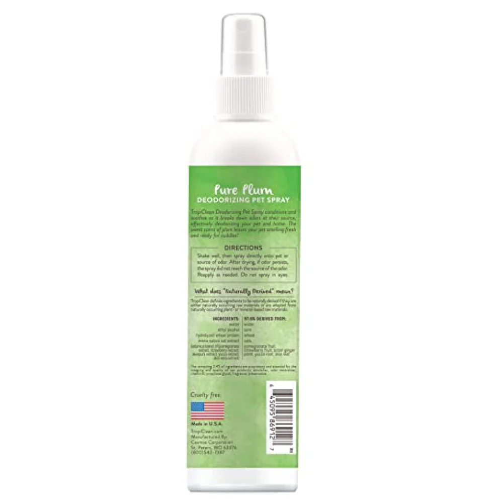 Tropiclean Pure Plum Deodorizing Spray for Dogs and Cats - Image 2