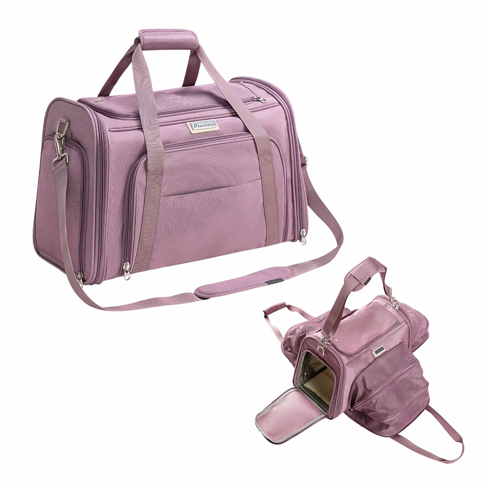 Truelove 3 Side Expandable Duffle Carrier for Dogs and Cats (Wistful Mauve) - Image 8
