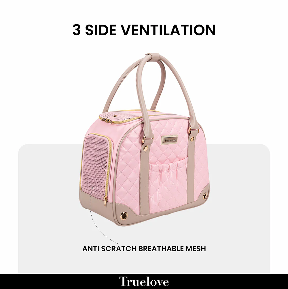 Truelove Chic Pet Travel Handbag for Dogs and Cats (Pink) - Image 4