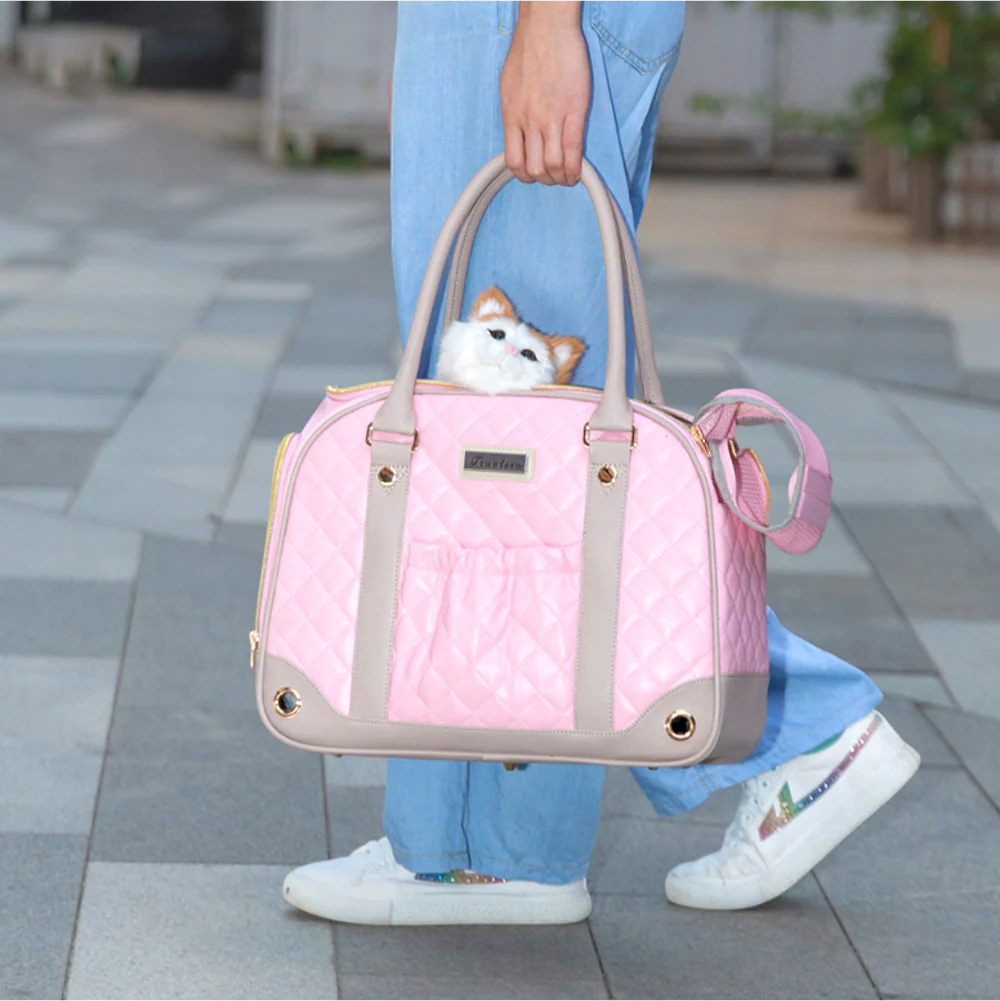 Truelove Chic Pet Travel Handbag for Dogs and Cats (Pink) - Image 5