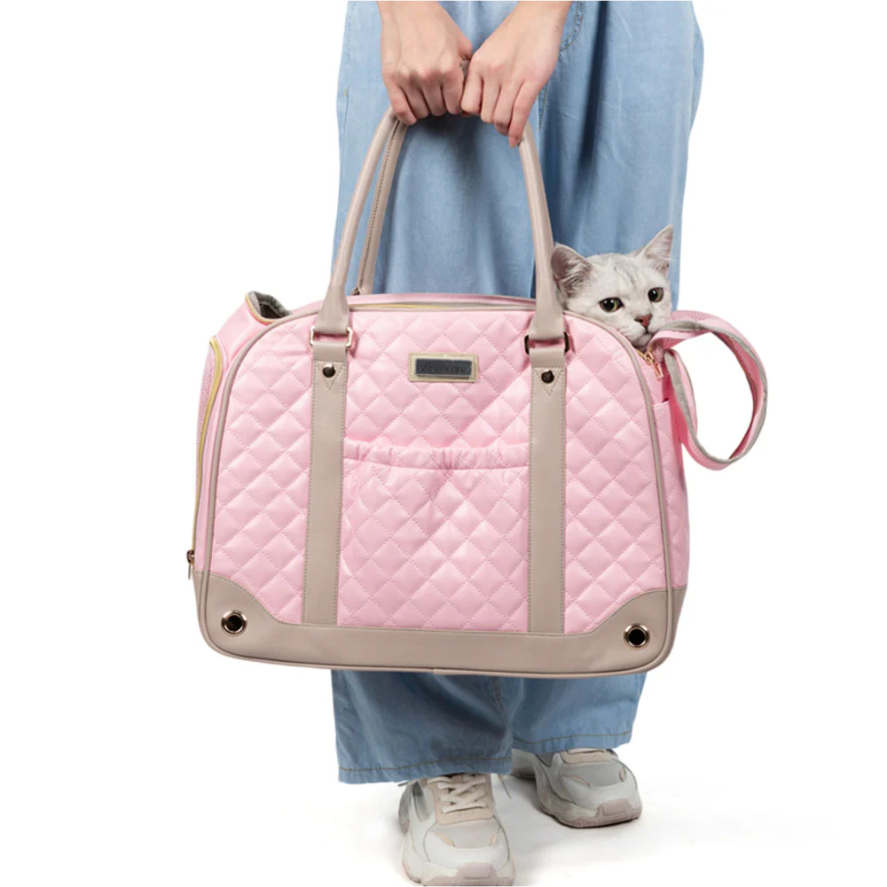 Truelove Chic Pet Travel Handbag for Dogs and Cats (Pink) - Image 6