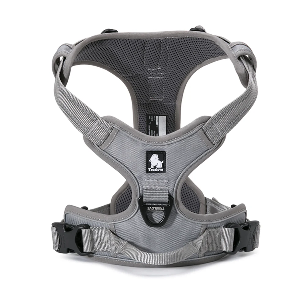 Truelove Classic Harness and Padded Collar for Dogs (Grey) - L - Image 2