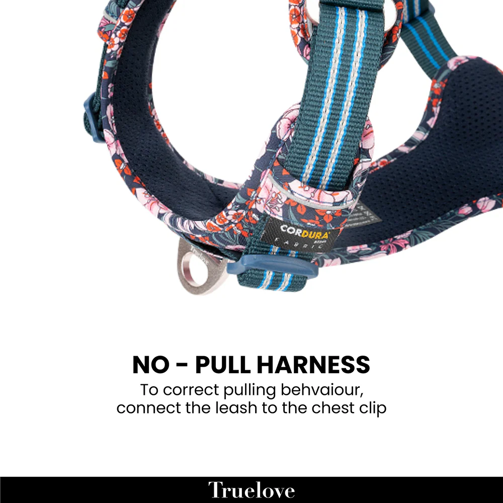 Truelove Floral No Pull Pet Harness for Dogs (Navy Blazer) - Image 3