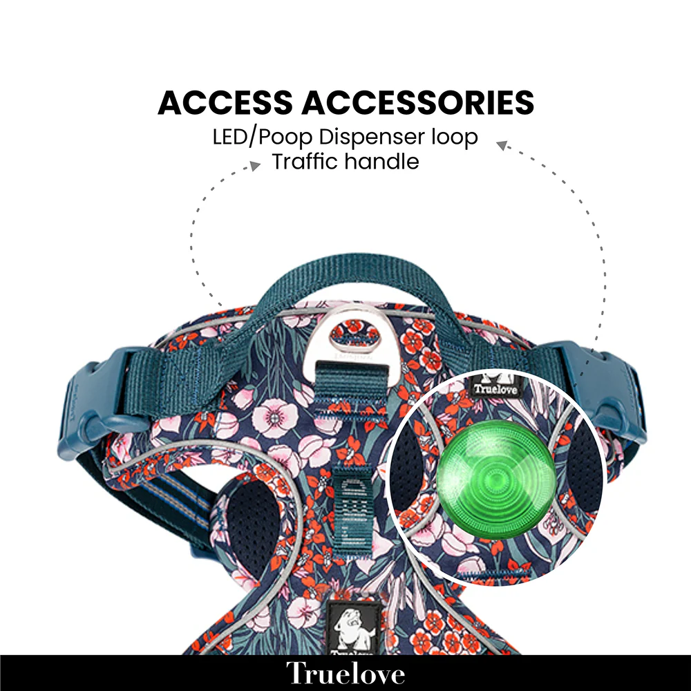 Truelove Floral No Pull Pet Harness for Dogs (Navy Blazer) - Image 5