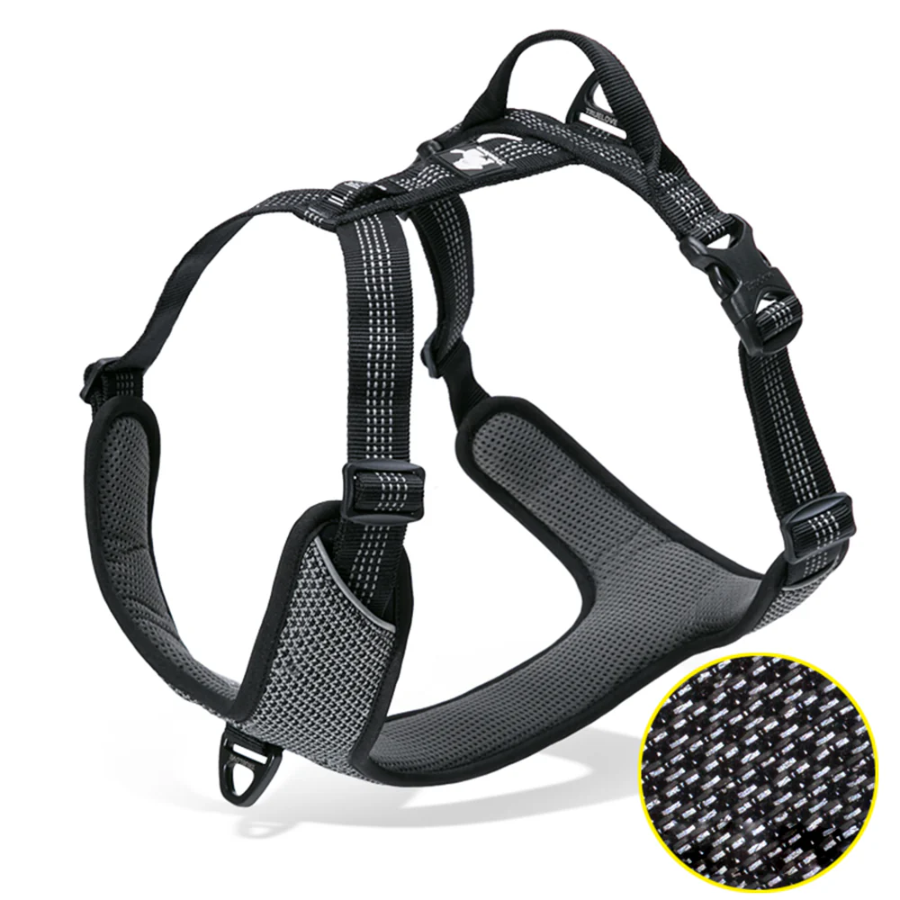 Truelove Harness with Reflective Fabric for Dogs (Black) - Image 8