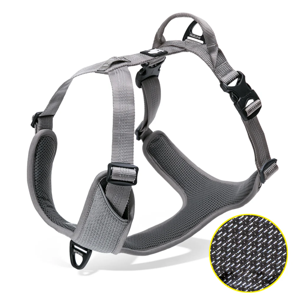 Truelove Harness with Reflective Fabric for Dogs (Gray) - Image 8