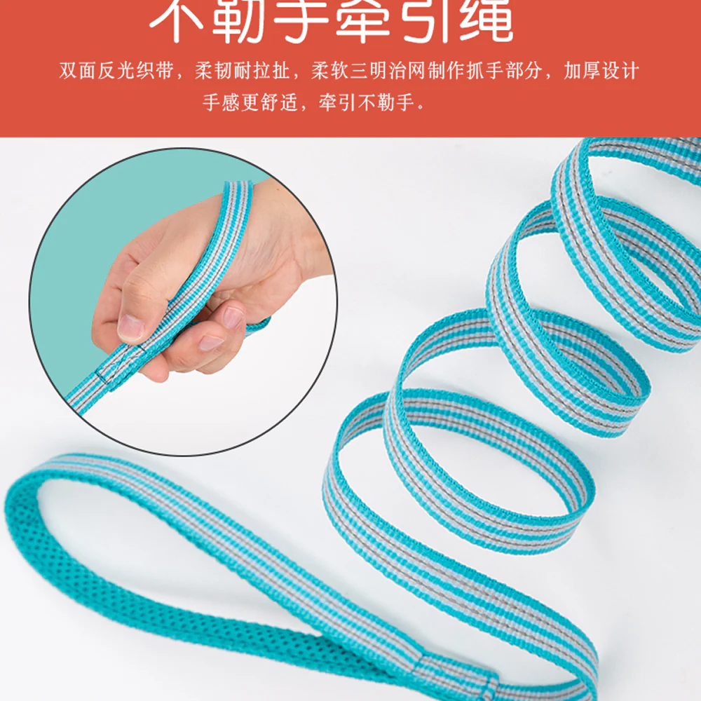 Truelove Mesh Harness & Leash Set for Cats and Small to Medium Dogs (Blue) - Image 7
