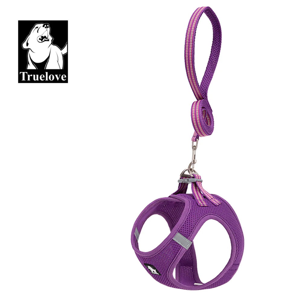 Truelove Mesh Harness & Leash Set for Cats and Small to Medium Dogs (Purple) - Image 2