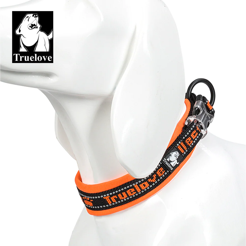 Truelove Neo Padded Collar for Dogs (Black/Orange)