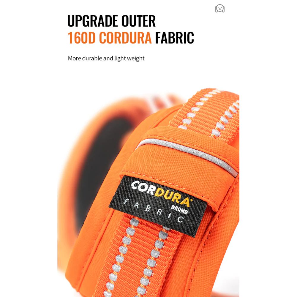 Truelove No Pull Cordura with 3M Reflective Material Harness for Dogs (Orange) - Image 4