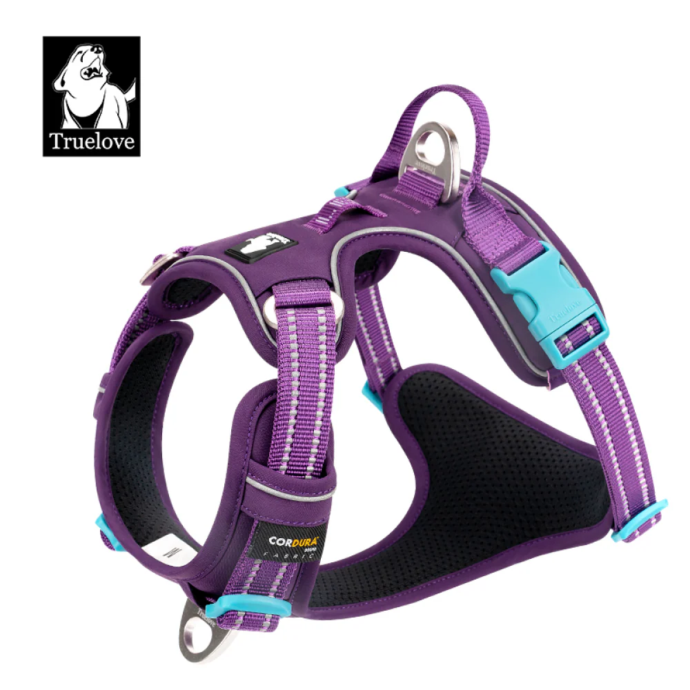 Truelove No Pull Cordura Harness with 3M Reflective Material for Dogs (Purple) - Image 4